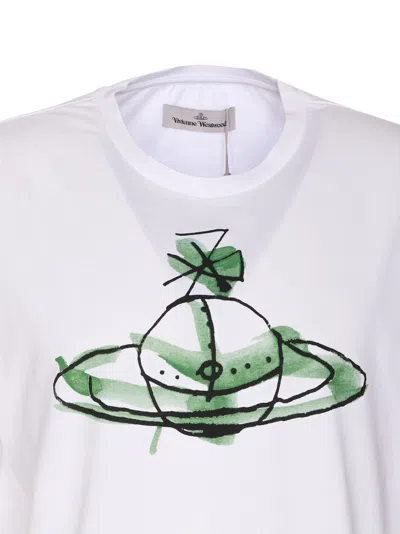 Vivienne Westwood Crew Neck Graphic Print Short Sleeves In White