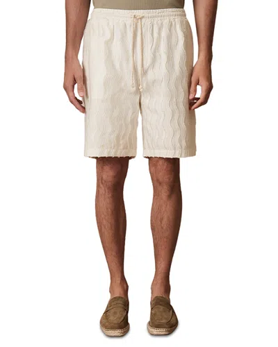 Reiss Wave Texture Drawstring 8.3 Shorts In White