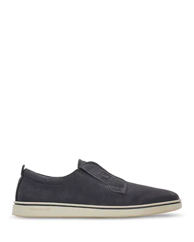 Ferragamo Navy Blue Laceless Sneakers