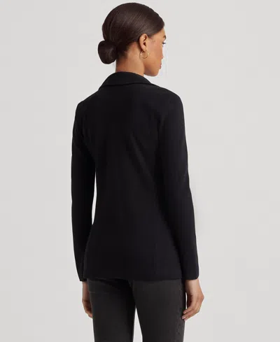 Ralph Lauren Sweater-knit Blazer In Black