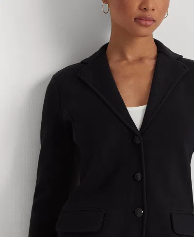 Ralph Lauren Sweater-knit Blazer In Black