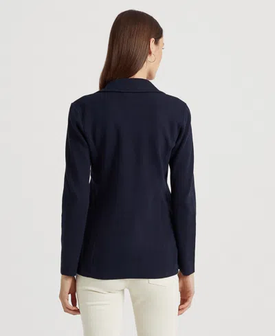 Ralph Lauren Sweater-knit Blazer In Blue