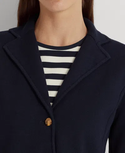 Ralph Lauren Sweater-knit Blazer In Blue