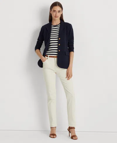 Ralph Lauren Sweater-knit Blazer In Blue