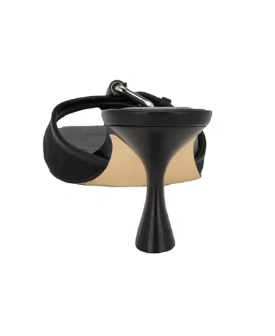 Guess Women's Dista Buckle Kitten Heel Sandals In Black