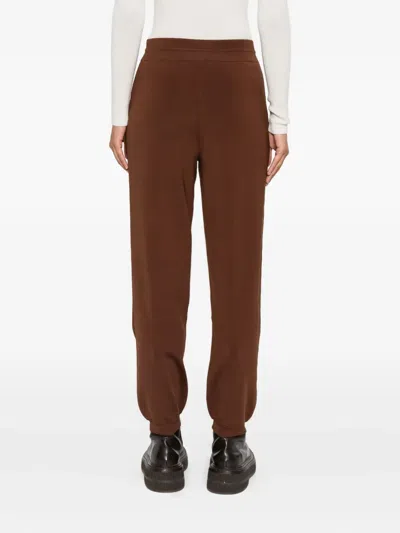 Patrizia Pepe Drawstring-waist Track Pants In Brown