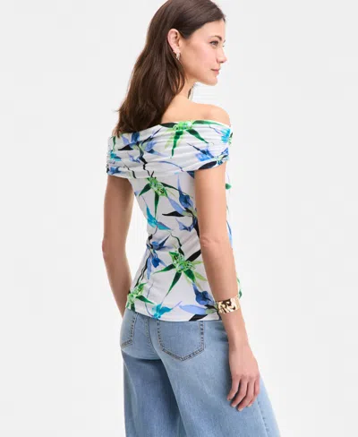 Inc International Concepts Women's Printed Off-the-shoulder Top, Exclusively At Macy's In Multi