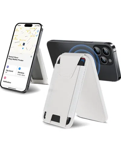 Phunkee Tree Leather Magnetic Wallet & Tracker In White