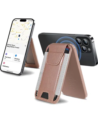 Phunkee Tree Leather Magnetic Wallet & Tracker In Brown