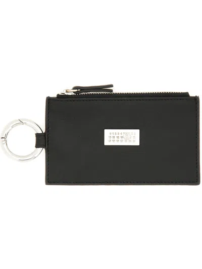 Mm6 Maison Margiela Zippered Card Holder In Black