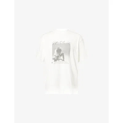 Anine Bing Womens Ivory Ashton Relaxed-fit Cotton-jersey T-shirt Xs In White