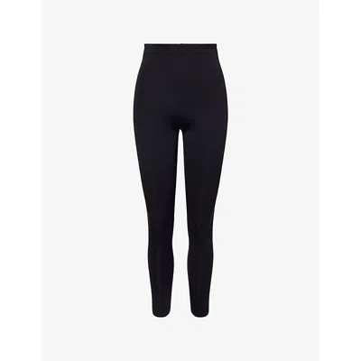 Commando Womens Black Neoprene Stretch-woven Leggings Xs In Black