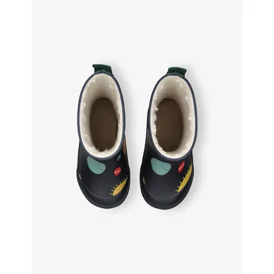 Liewood Mason Printed Rain Boots In Black