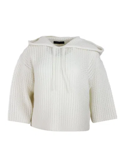 Fabiana Filippi Platinum Hoodie In White