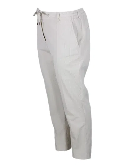 Eleventy Drawstring Trousers In White