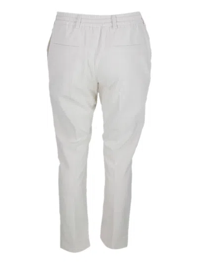 Eleventy Drawstring Trousers In White