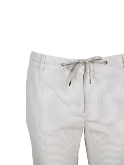Eleventy Drawstring Trousers In White