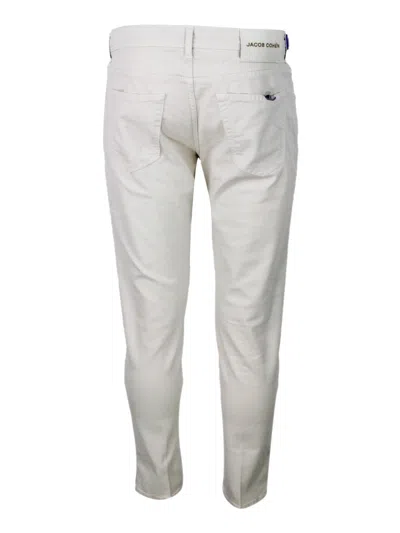 Jacob Cohen White Cotton Trousers In White