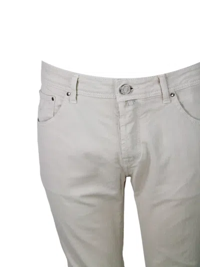Jacob Cohen White Cotton Trousers In White