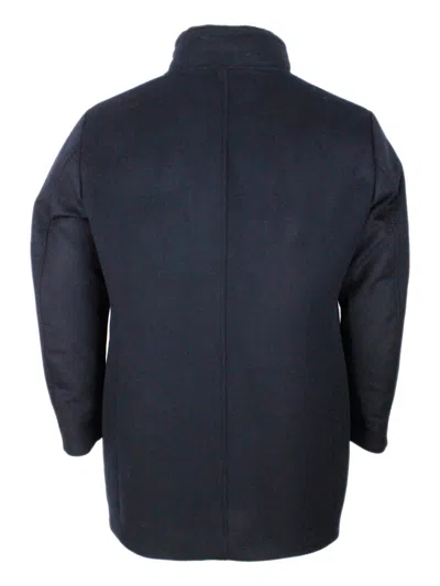 Moorer Wool Blend Coat In Blue