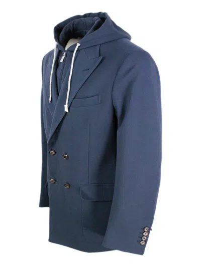Eleventy Jacket Blue In Blue