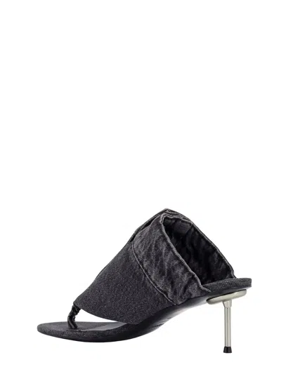 Coperni Sandals Logo Patch Metal Heel Open Toe In Gray