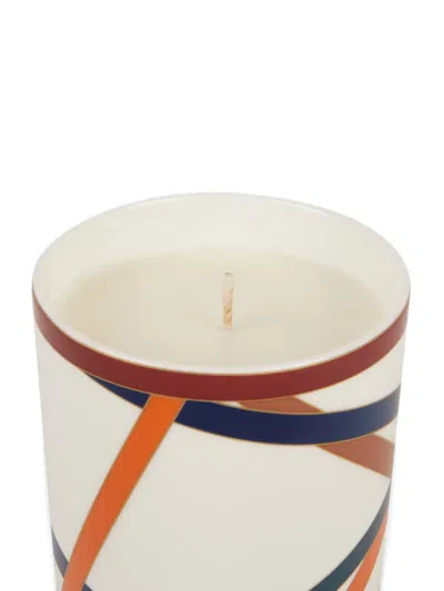 Missoni Ribbon-pattern Candle In Multi
