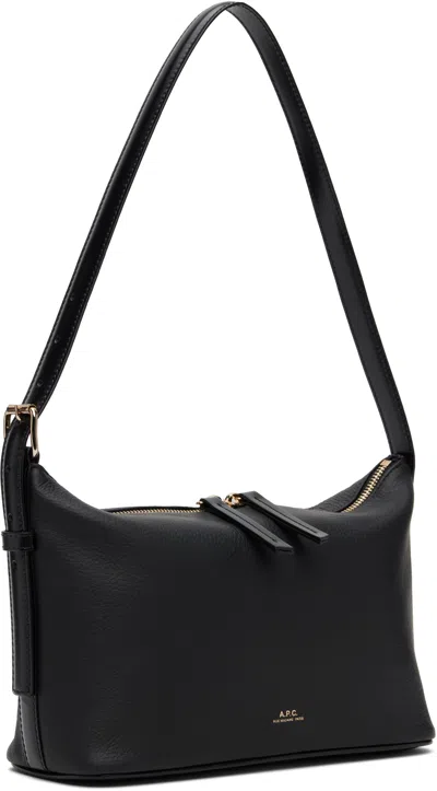 Apc A.p.c. Vera Grained Leather Shoulder Bag In Blue