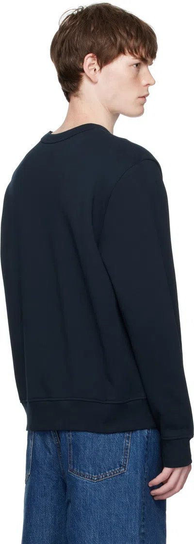 Apc Dark Blue Cotton Sweatshirt
