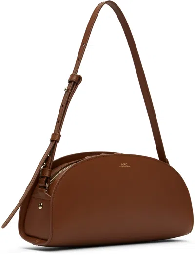 Apc Brown Demi-lune Baguette Bag In Brown