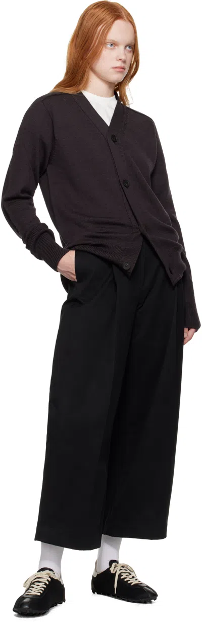 Studio Nicholson Brown Extra Fine Merino Wool Conan Cardigan In Brown