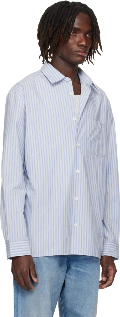 Apc A.p.c. Striped Long In Blue