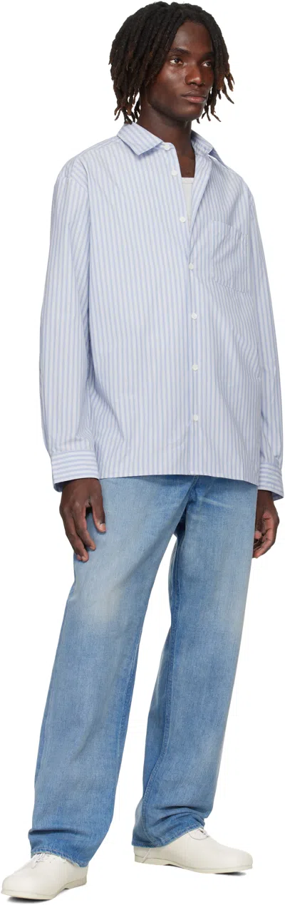 Apc A.p.c. Striped Long In Blue