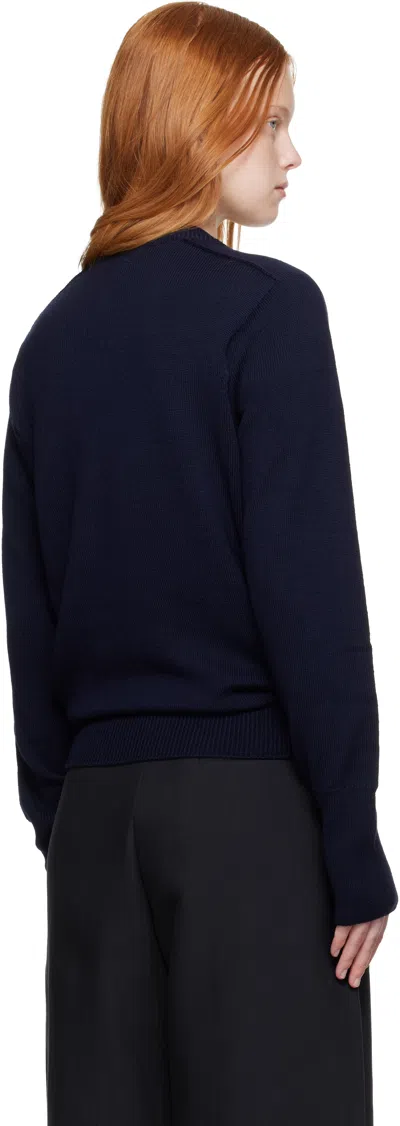 Studio Nicholson Navy Inverness Sweater In Blue