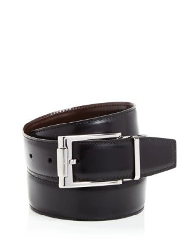 Shop Ferragamo Reversible Leather Belt In Black/brown