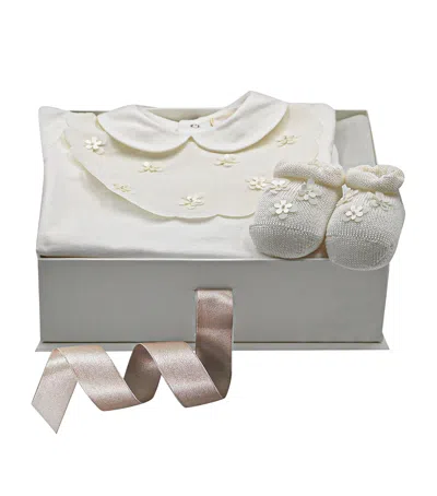 Story Loris All-in-one And Booties Gift Box In Gray