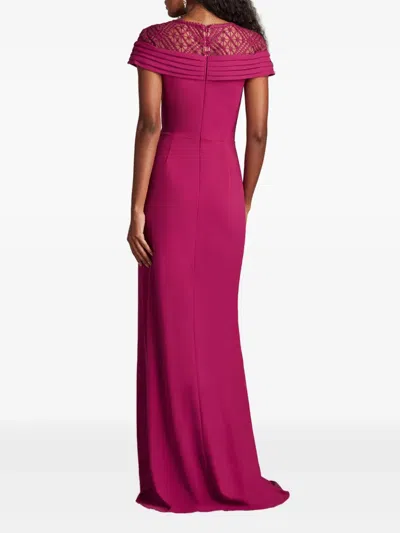 Tadashi Shoji Chr25375lb Long Formal Ruffle Mother Of The Bride Dress In Pink