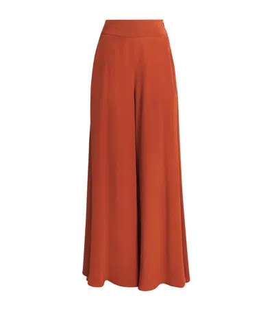 Palmer Harding Crepe Wide-leg Clarity Trousers In Orange