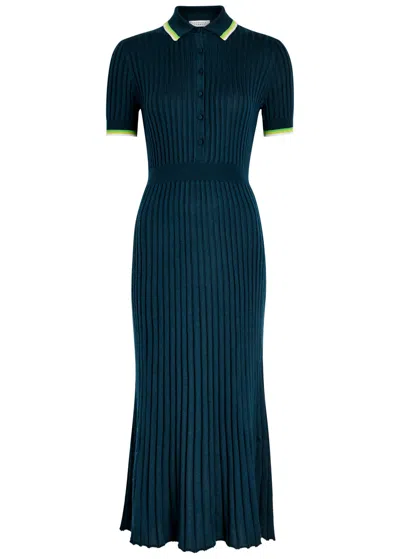 Gabriela Hearst Eyot Wool Dress In Blue
