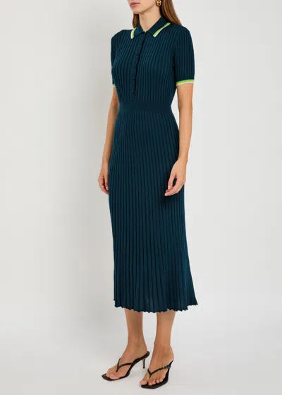 Gabriela Hearst Eyot Wool Dress In Blue