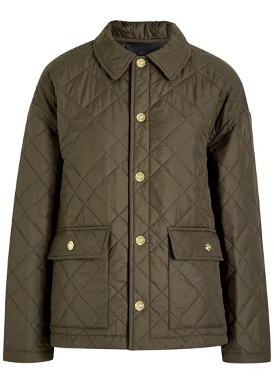 Nili Lotan Quilted Casual Jacket In Green