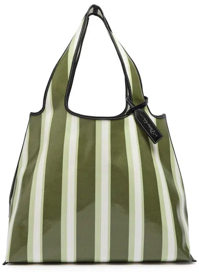 3.1 Phillip Lim Dual Stripe Mini Market Tote In Green