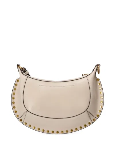 Isabel Marant Oskan Moon Crescent-shaped Studded Shoulder Bag In Neutral
