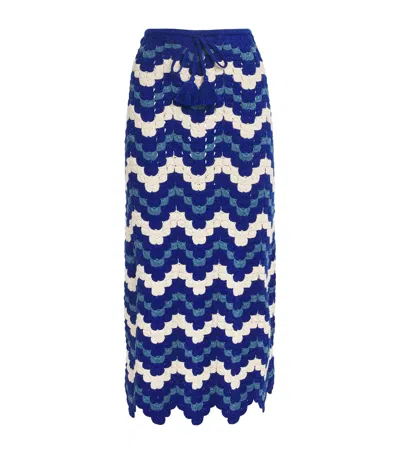 Escvdo Crochet Safi Midi Skirt In Multi