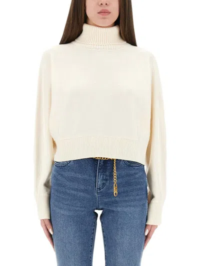 Michael Kors High Neck Sweater In Neutral