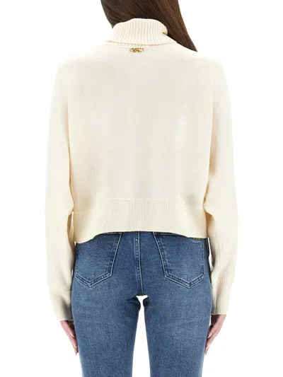 Michael Kors High Neck Sweater In Neutral