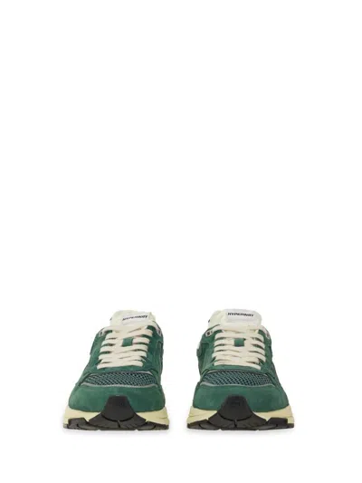 Autry Hyperway Low Malachite And Silver Mesh And Suede Sneakers In Green