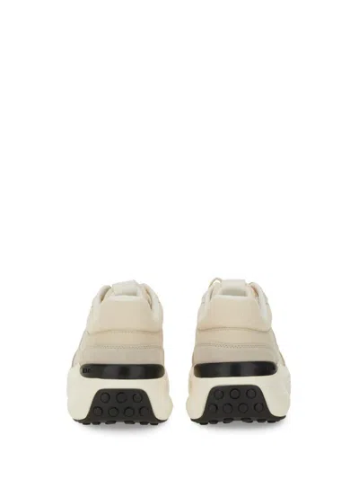 Tod's Fabric And Suede Sneaker In Sand
