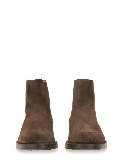Tod's Suede Ankle Boot In Brown