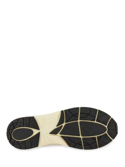 Autry Round Toe Mesh Panels Contrast Sole Sneakers In Neutral